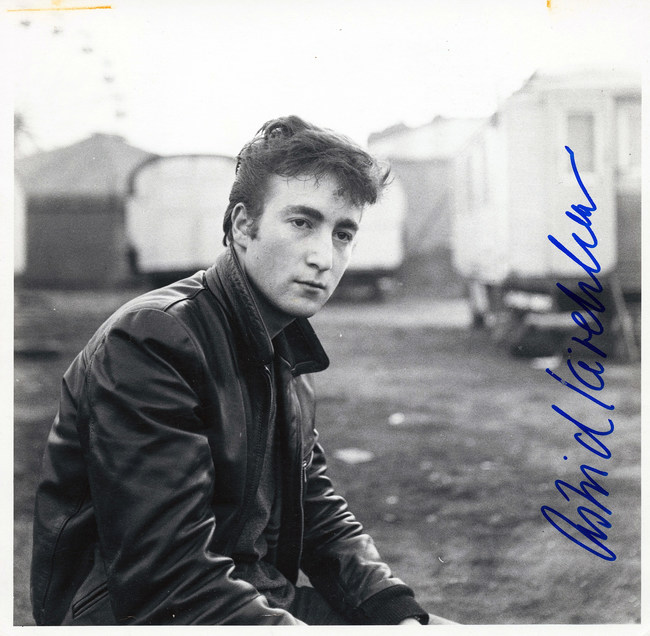 John Lennon in Hamburg in 1961-Signed by Photographer & Friend of John, Astrid Kirchherr Signed