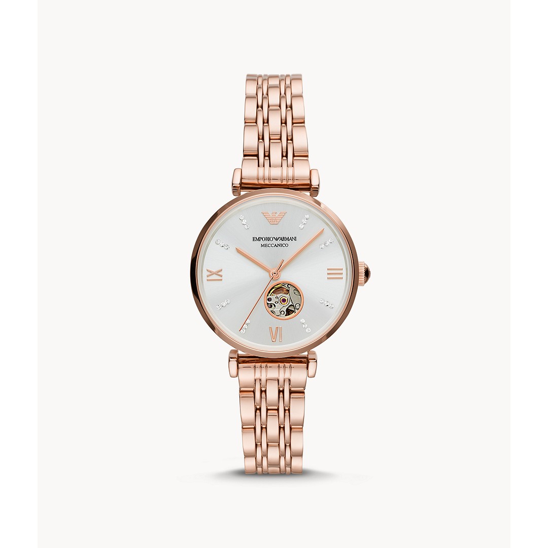 Emporio Armani Women's Three-Hand Rose Gold-Tone Stainless Steel Watch - Rose Gold